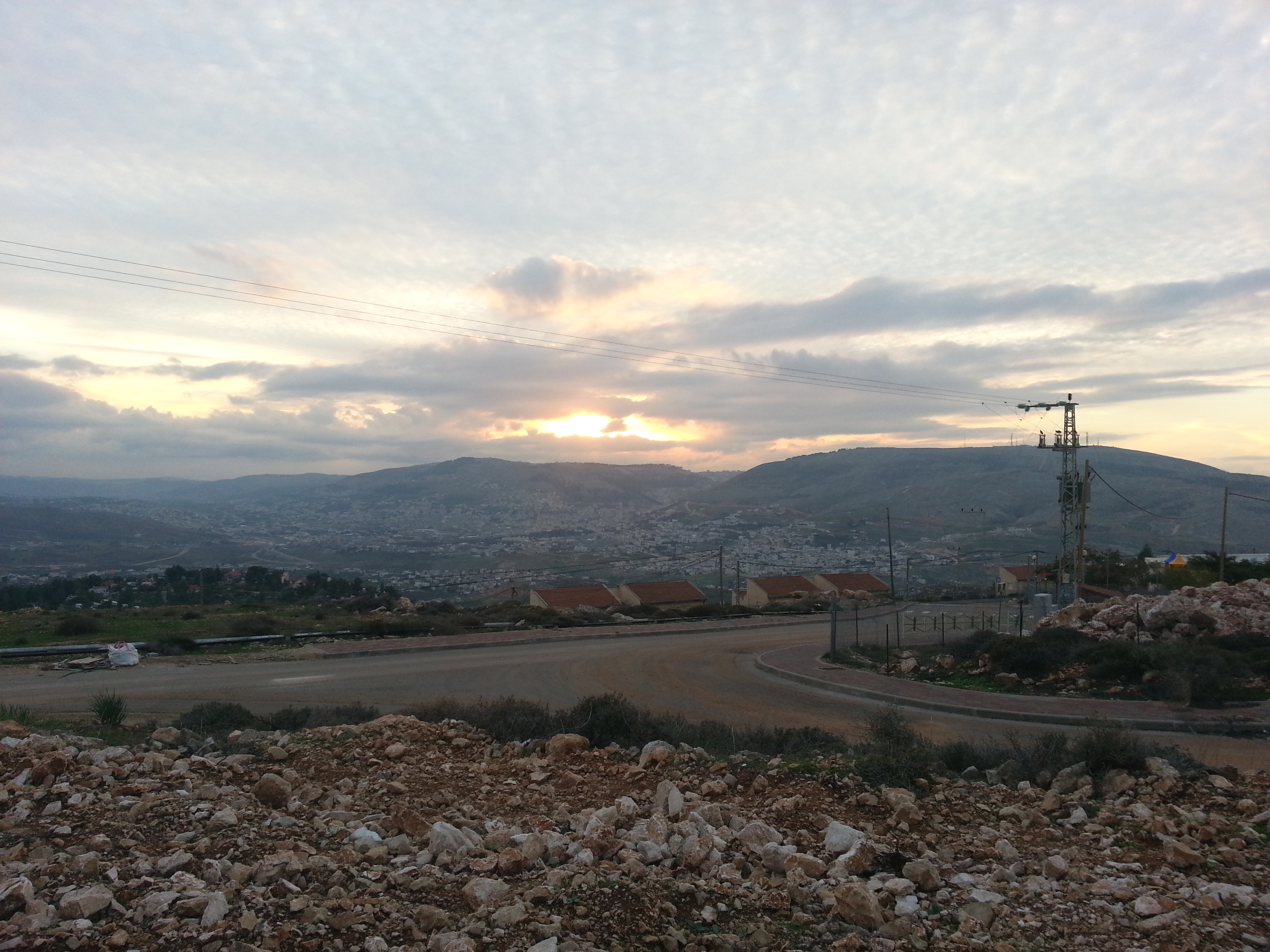 Sunset over Shechem